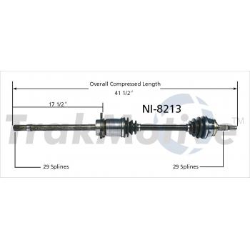 2006 Nissan Quest CV Axle Shaft Front Right TrakMotive NI8213 image 1 of 3