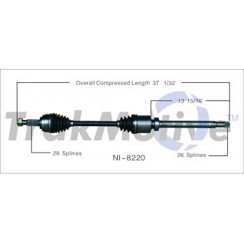 2012 Nissan Sentra CV Axle Shaft Front Right TrakMotive NI8220 image 1 of 3