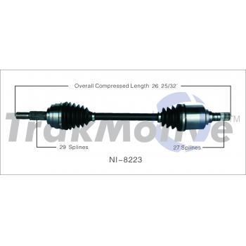 2012 Nissan Sentra CV Axle Shaft Front Left TrakMotive NI8223 image 1 of 3