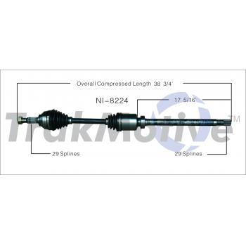 2012 Nissan Sentra CV Axle Shaft Front Right TrakMotive NI8224 image 1 of 3