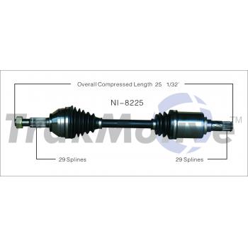 2012 Nissan Sentra CV Axle Shaft Front Left TrakMotive NI8225 image 1 of 3