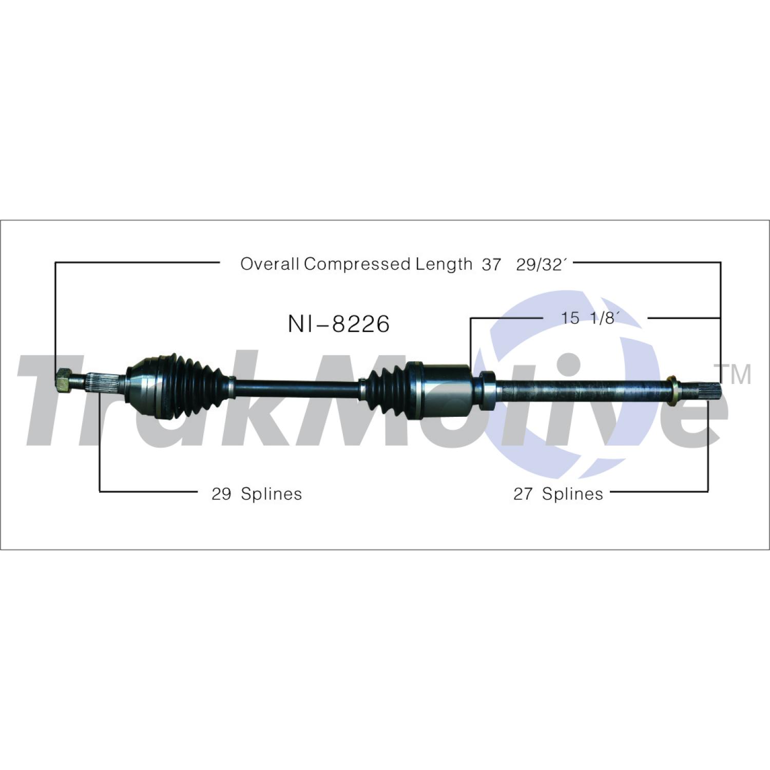 TrakMotive NI8226 - CV Axle Shaft TrakMotive NI8226 CV Axle Shaft product image 1 of 3