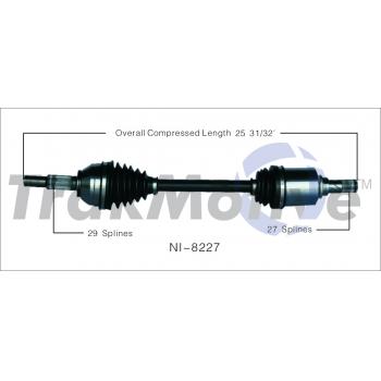 2012 Nissan Sentra CV Axle Shaft Front Left TrakMotive NI8227 image 1 of 3
