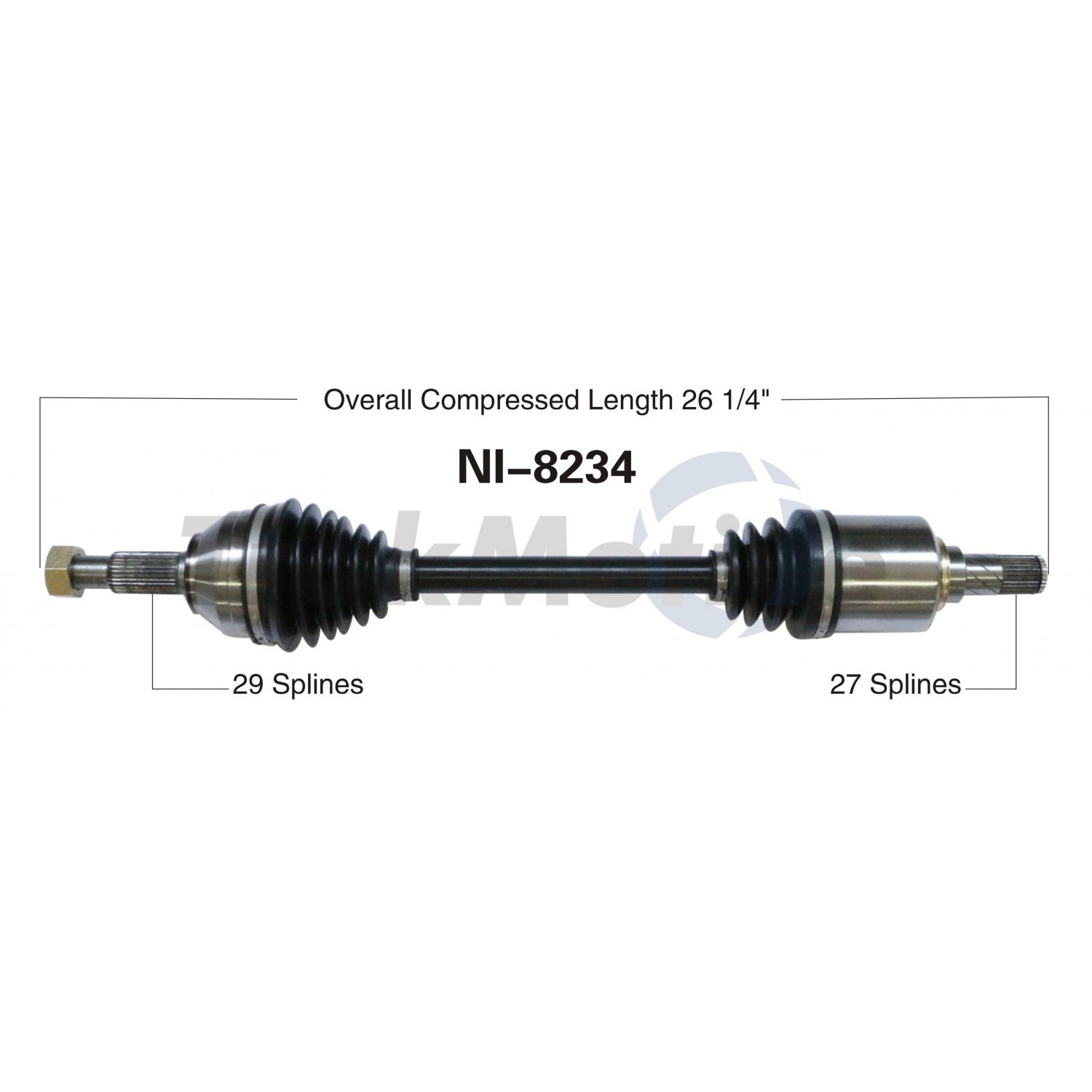 TrakMotive NI8234 CV Axle Shaft product image 1 of 3