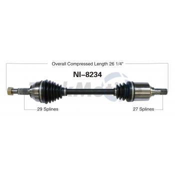 2015 Nissan Rogue Select CV Axle Shaft Front Left TrakMotive NI8234 image 1 of 3