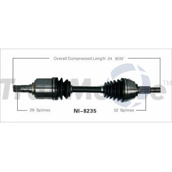 2013 Nissan Altima CV Axle Shaft Front Left TrakMotive NI8235 image 1 of 3