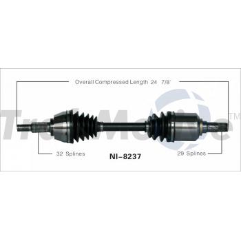 2013 Nissan Altima CV Axle Shaft Front Left TrakMotive NI8237 image 1 of 3