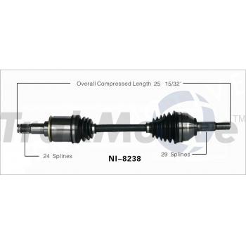 2011 Nissan Altima CV Axle Shaft Front Left TrakMotive NI8238 image 1 of 3