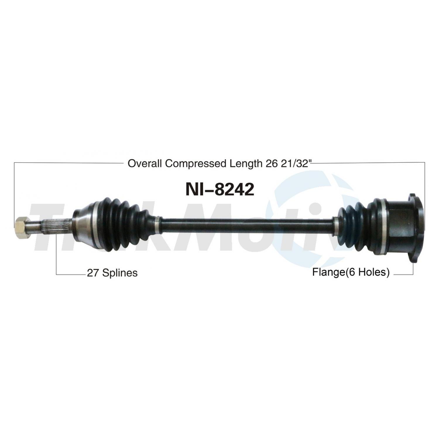 TrakMotive NI8242 CV Axle Shaft product image 1 of 3