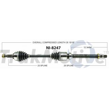2013 Nissan Cube CV Axle Shaft