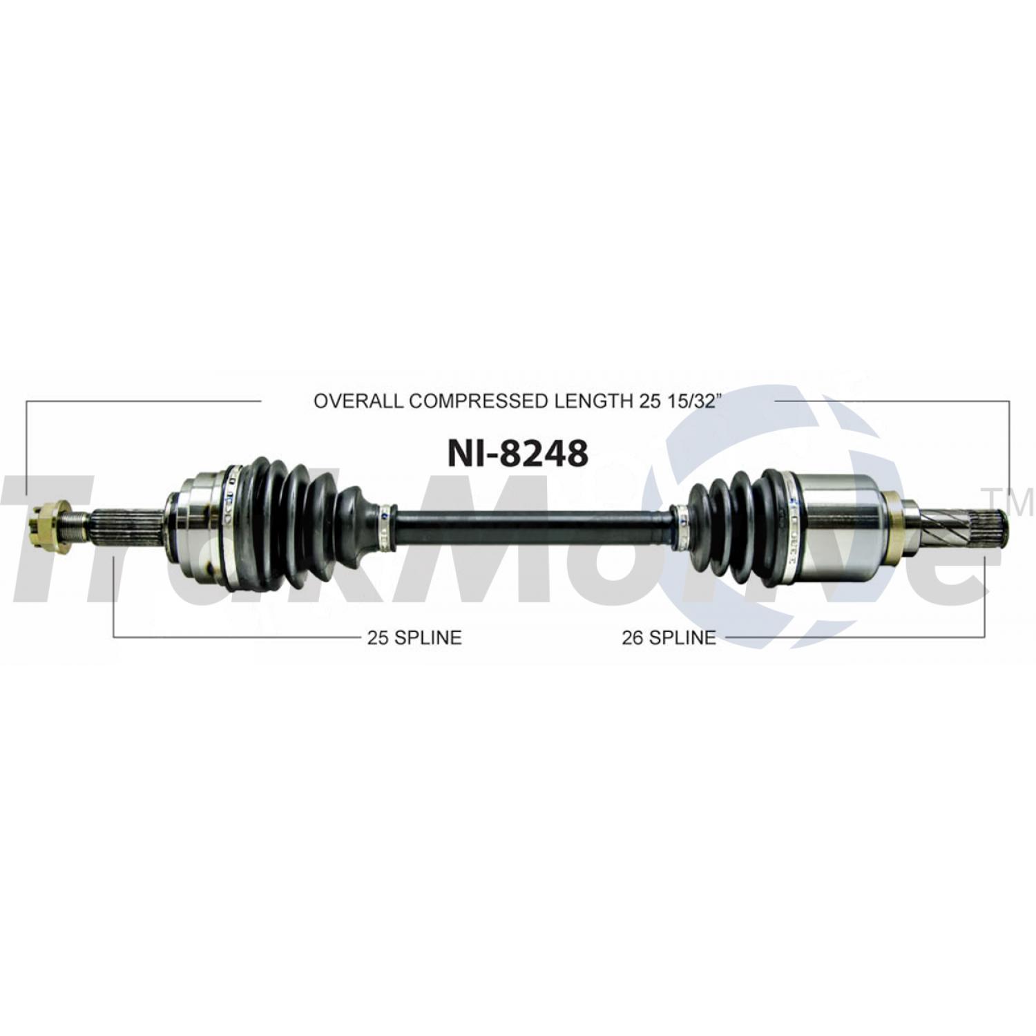 TrakMotive NI8248 - CV Axle Shaft TrakMotive NI8248 CV Axle Shaft product image 1 of 3