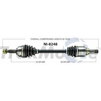 2014 Nissan Cube CV Axle Shaft Front Left TrakMotive NI8248 image 1 of 3