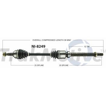 2014 Nissan Cube CV Axle Shaft Front Right TrakMotive NI8249 image 1 of 3