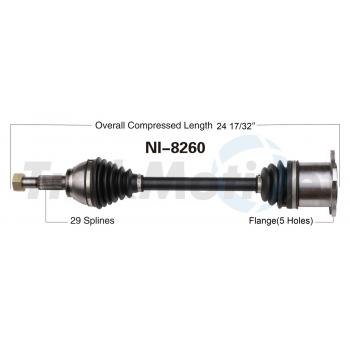 1996 Nissan 300ZX CV Axle Shaft Rear Left TrakMotive NI8260 image 1 of 3