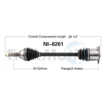 1996 Nissan 300ZX CV Axle Shaft Rear Right TrakMotive NI8261 image 1 of 3