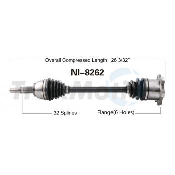 1996 Nissan 300ZX CV Axle Shaft Rear Right TrakMotive NI8262 image 1 of 3