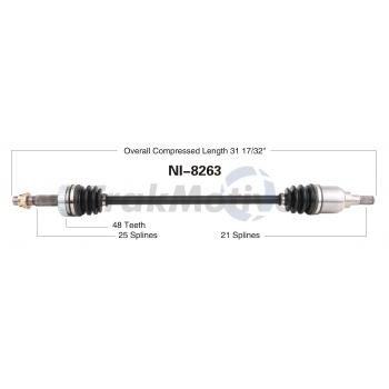 2015 Nissan Rogue Select CV Axle Shaft Rear Left TrakMotive NI8263 image 1 of 3