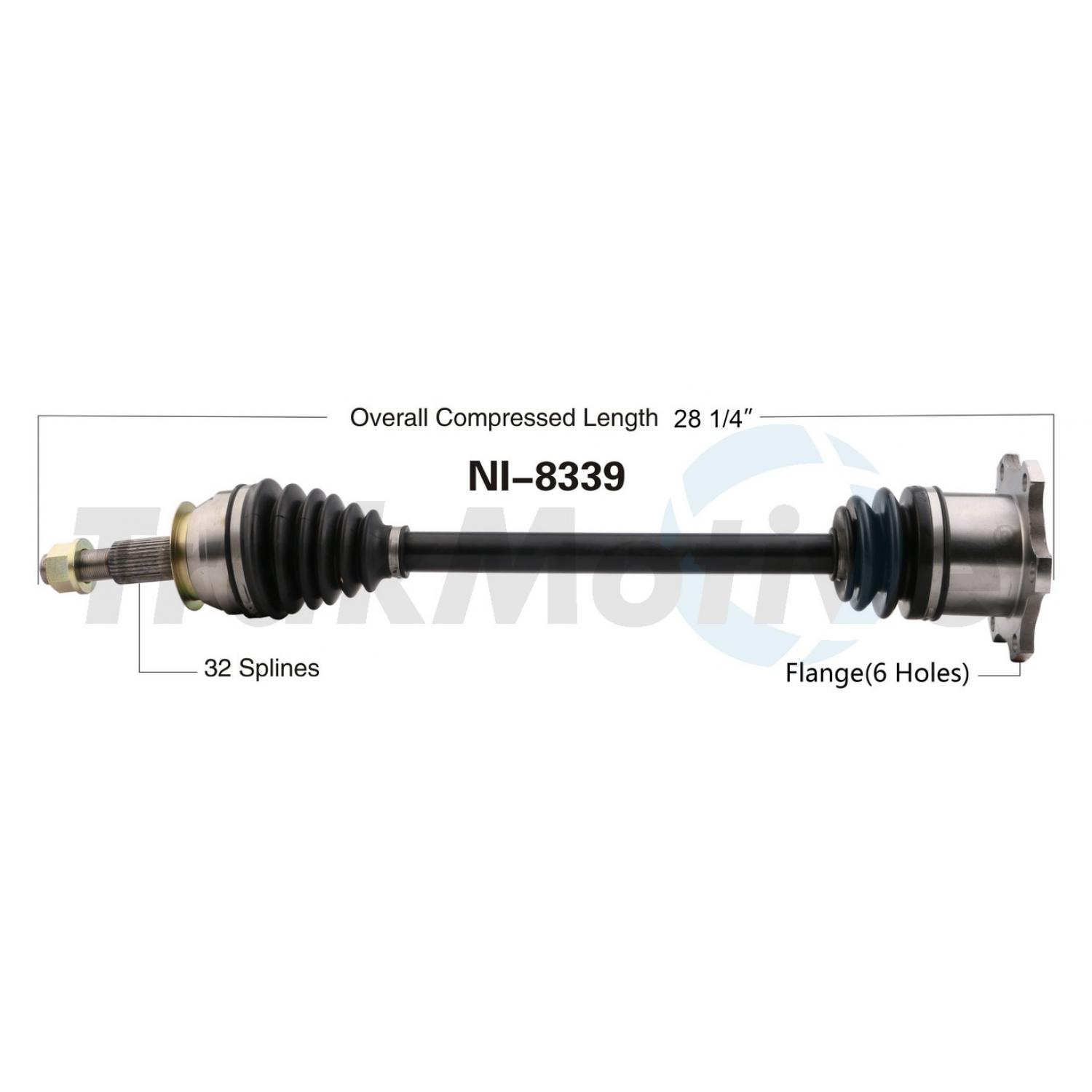 TrakMotive NI8339 - CV Axle Shaft TrakMotive NI8339 CV Axle Shaft product image 1 of 3