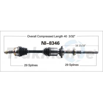 2007 Nissan Murano CV Axle Shaft Front Right TrakMotive NI8346 image 1 of 3