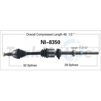 2011 Nissan Murano CV Axle Shaft