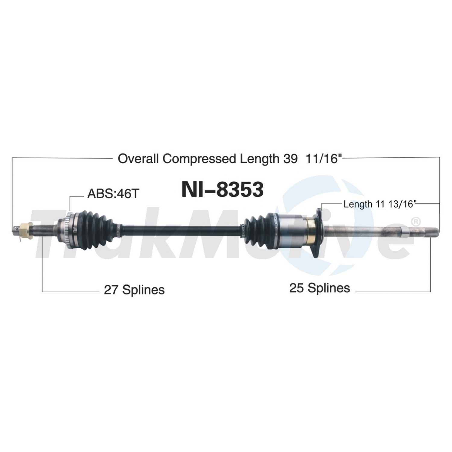 TrakMotive NI8353 - CV Axle Shaft TrakMotive NI8353 CV Axle Shaft product image 1 of 3