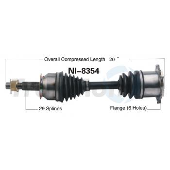 2012 Nissan Pathfinder CV Axle Shaft Front Left TrakMotive NI8354 image 1 of 3