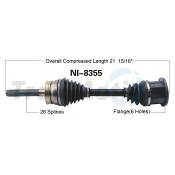 1986 Nissan 720 CV Axle Shaft Front Left TrakMotive NI8355 image 1 of 3