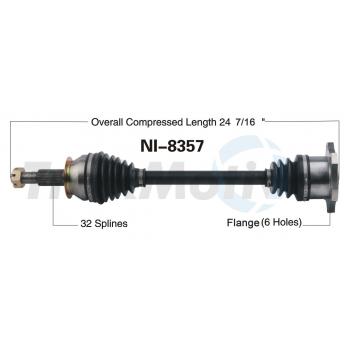 2013 Infiniti G37 CV Axle Shaft Rear Left TrakMotive NI8357 image 1 of 3