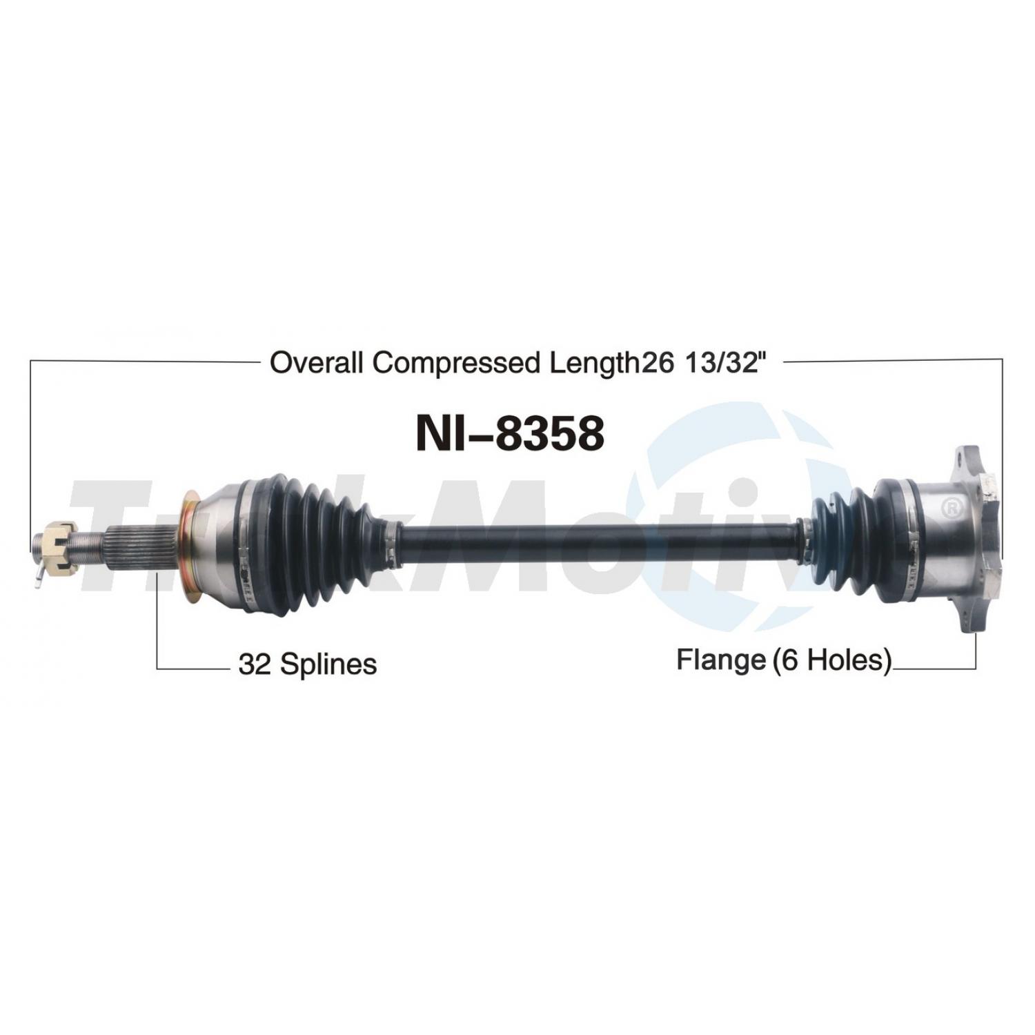 TrakMotive NI8358 - CV Axle Shaft TrakMotive NI8358 CV Axle Shaft product image 1 of 3