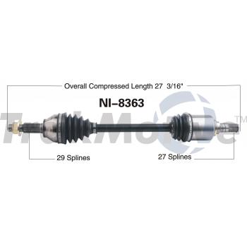2017 Nissan Juke CV Axle Shaft Front Left TrakMotive NI8363 image 1 of 3