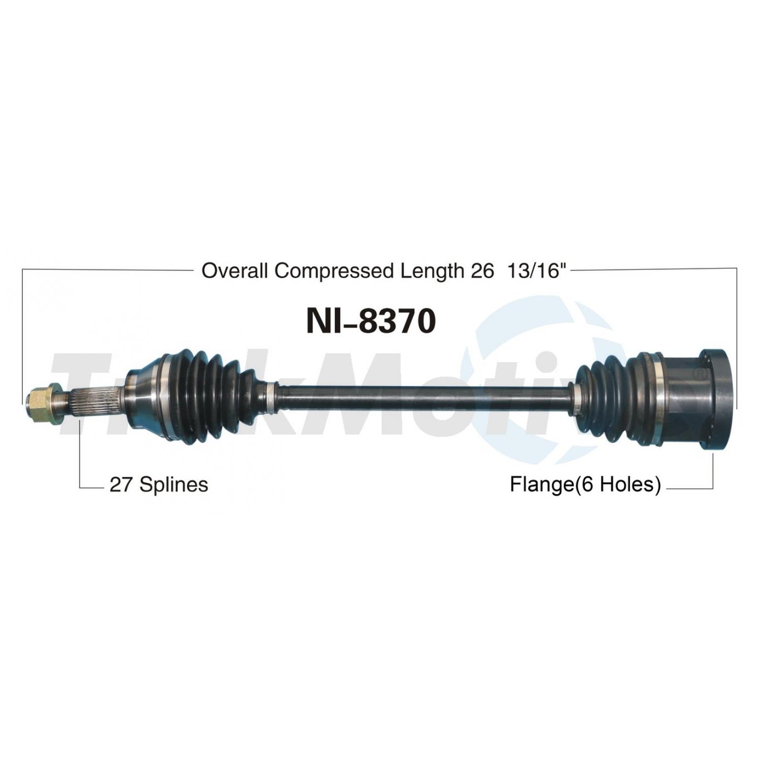 TrakMotive NI8370 - CV Axle Shaft TrakMotive NI8370 CV Axle Shaft product image 1 of 3