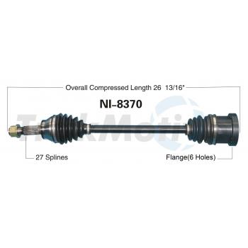 2013 Infiniti FX37 CV Axle Shaft Front Left TrakMotive NI8370 image 1 of 3
