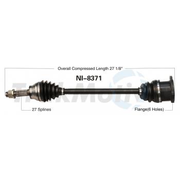2013 Infiniti FX50 CV Axle Shaft Front Left TrakMotive NI8371 image 1 of 3