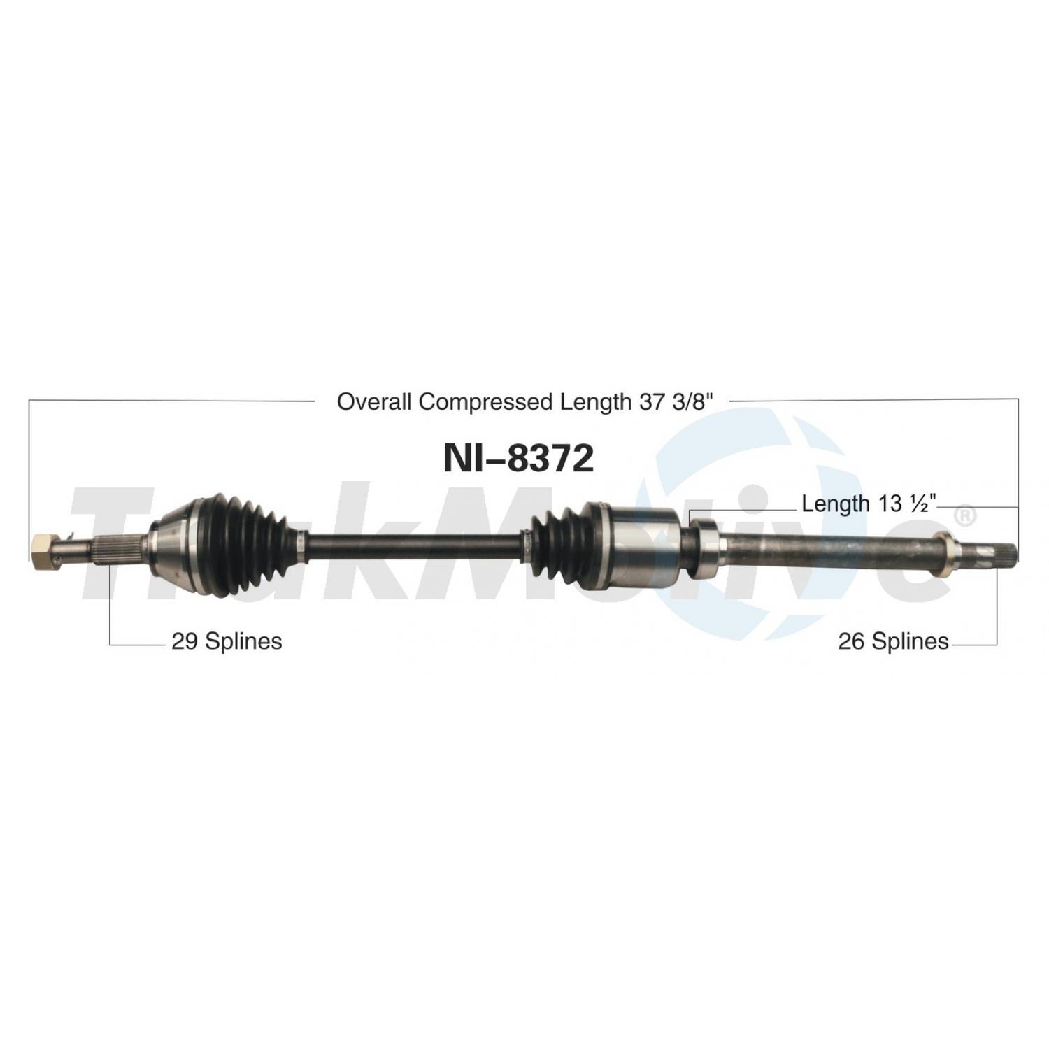 TrakMotive NI8372 - CV Axle Shaft TrakMotive NI8372 CV Axle Shaft product image 1 of 3