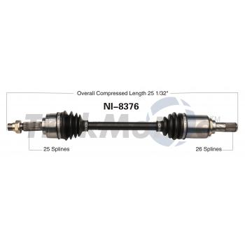2016 Nissan Versa Note CV Axle Shaft Front Left TrakMotive NI8376 image 1 of 3