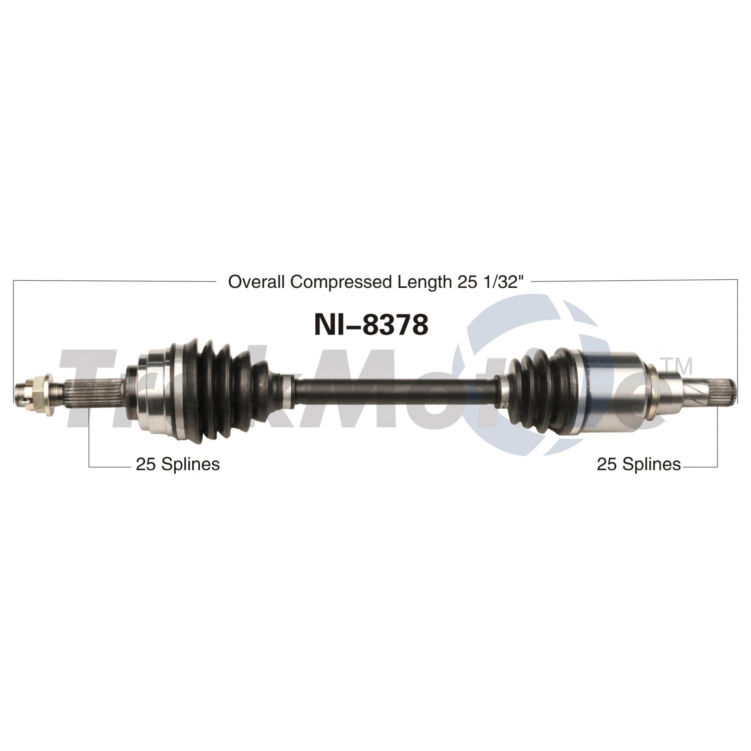 TrakMotive NI8378 CV Axle Shaft product image 1 of 3