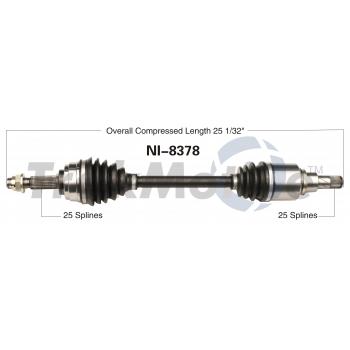 2016 Nissan Versa Note CV Axle Shaft Front Left TrakMotive NI8378 image 1 of 3