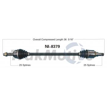2016 Nissan Versa Note CV Axle Shaft Front Right TrakMotive NI8379 image 1 of 3