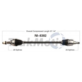 2019 Nissan Sentra CV Axle Shaft Front Right TrakMotive NI8382 image 1 of 3
