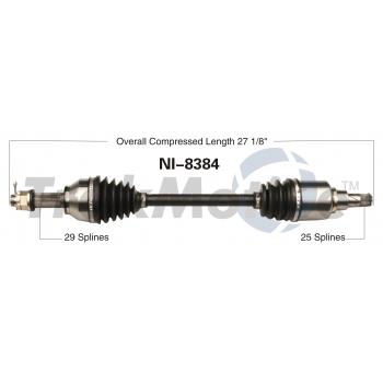 2019 Nissan Sentra CV Axle Shaft Front Left TrakMotive NI8384 image 1 of 3