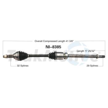2018 Nissan Pathfinder CV Axle Shaft