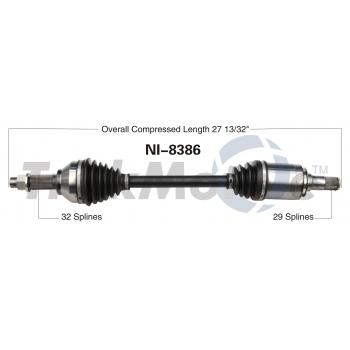 2018 Nissan Pathfinder CV Axle Shaft Front Left TrakMotive NI8386 image 1 of 3