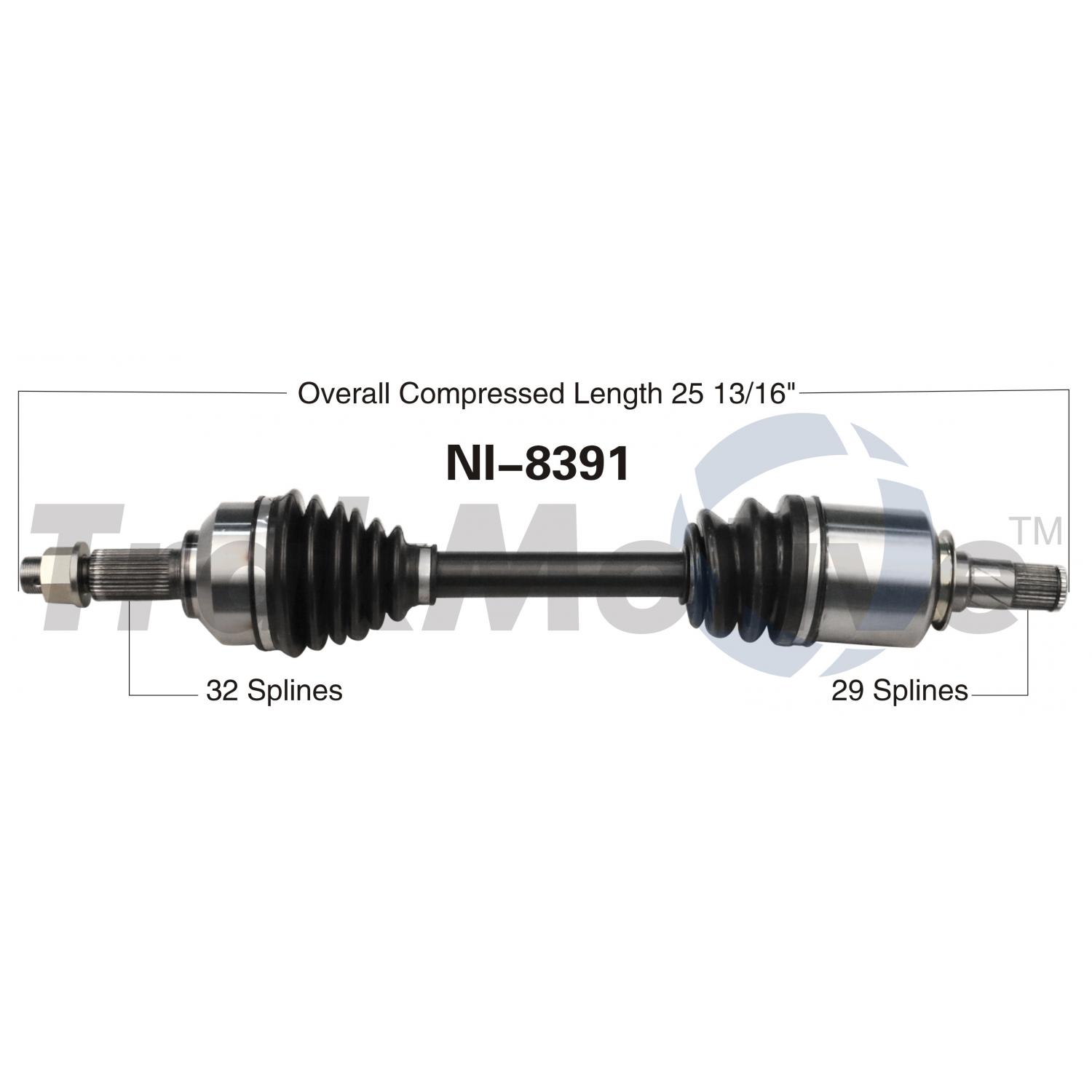 TrakMotive NI8391 - CV Axle Shaft TrakMotive NI8391 CV Axle Shaft product image 1 of 3