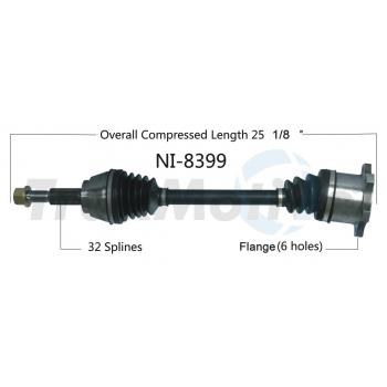 1996 Infiniti Q45 CV Axle Shaft Rear Left TrakMotive NI8399 image 1 of 3