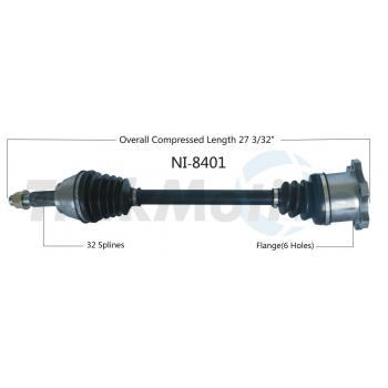 1996 Infiniti Q45 CV Axle Shaft Rear Right TrakMotive NI8401 image 1 of 3