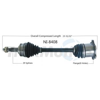1999 Infiniti Q45 CV Axle Shaft Rear Left TrakMotive NI8408 image 1 of 3