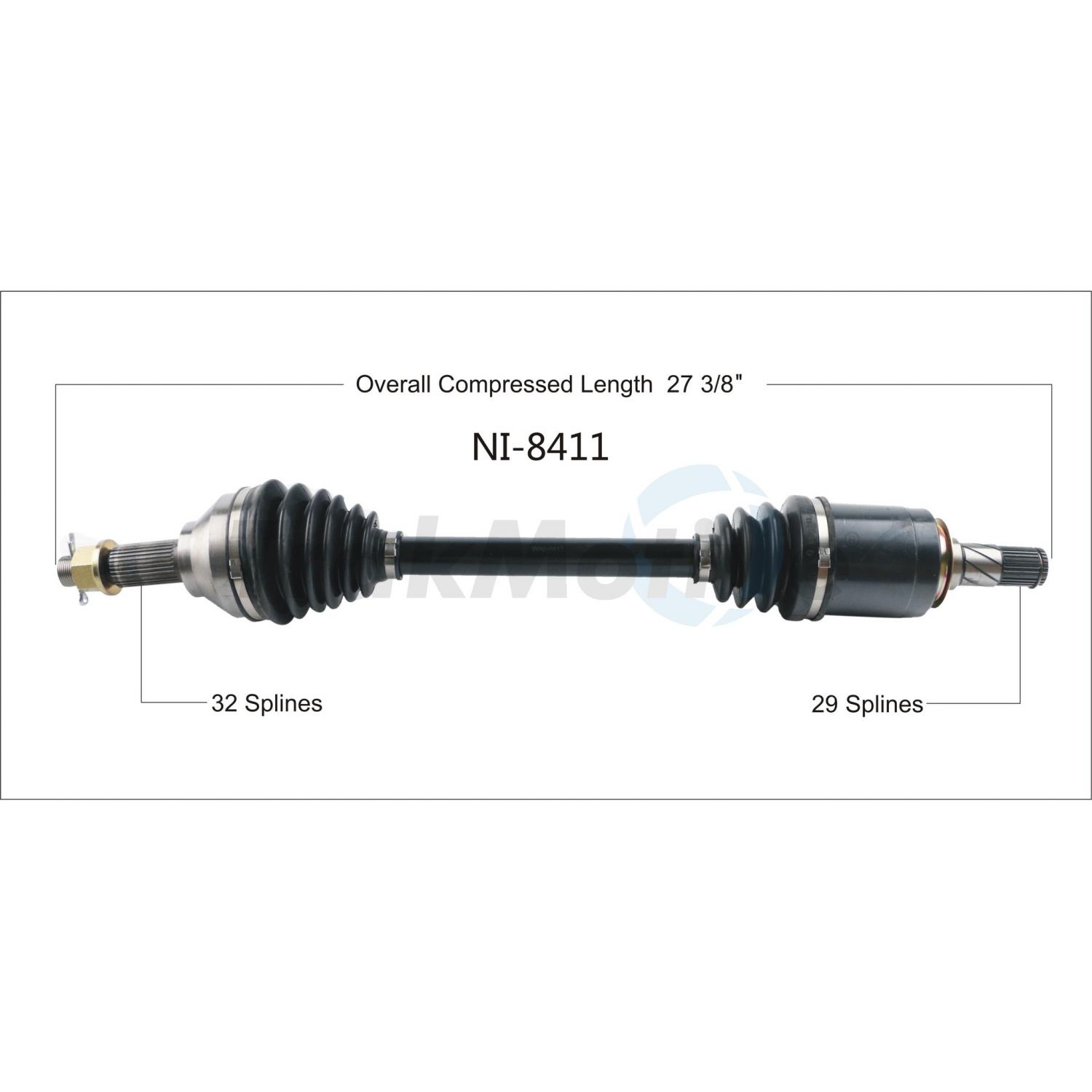TrakMotive NI8411 CV Axle Shaft product image 1 of 3