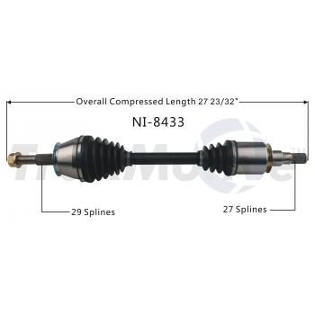 2013 Infiniti QX56 CV Axle Shaft Front Left TrakMotive NI8433 image 1 of 3