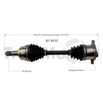 1987 Nissan 300ZX CV Axle Shaft Rear Left TrakMotive NI8435 image 1 of 3