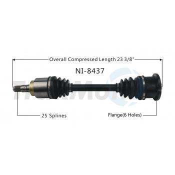 1988 Nissan 200SX CV Axle Shaft Rear Left TrakMotive NI8437 image 1 of 3